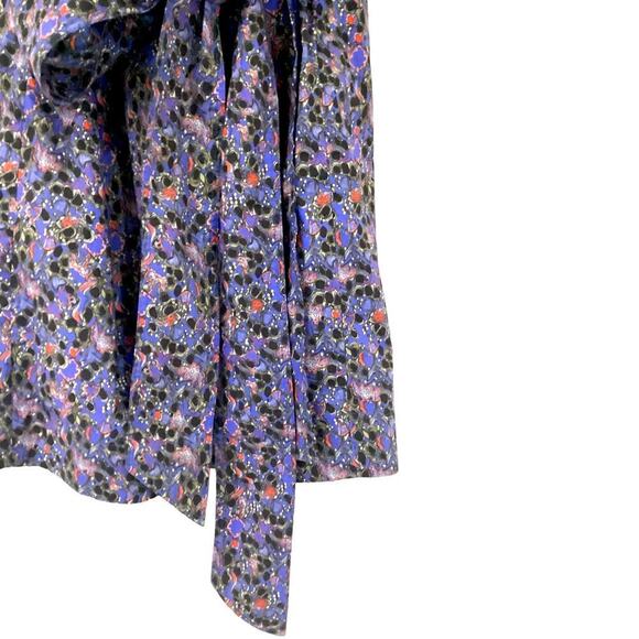 Hunter Bell The Hampton Dress In Geo Bloom Print Size Small Puff Shoulder Wrap - Picture 5 of 12